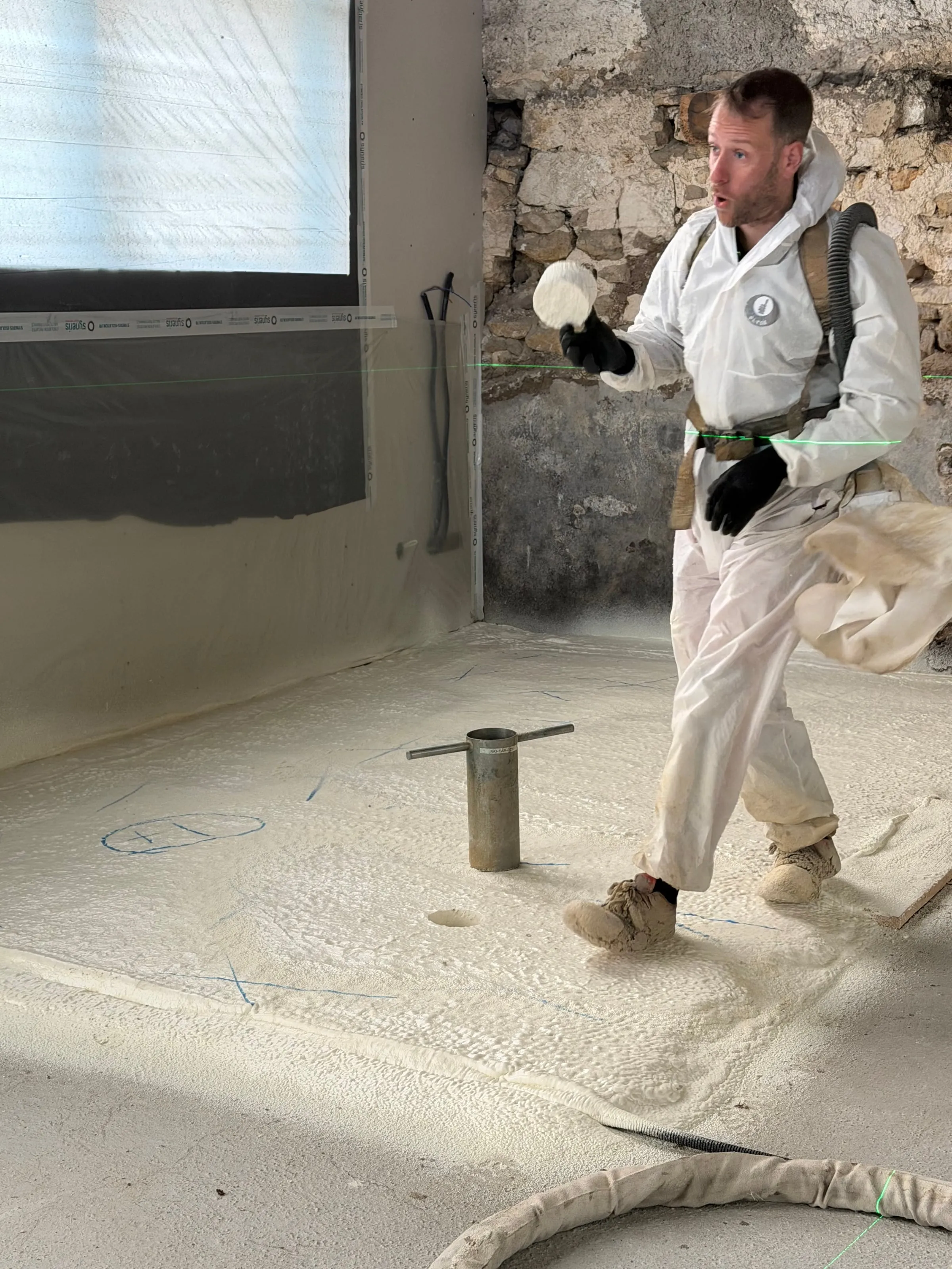 Renaud Racenet, Fondateur · Sur le chantier d'Isolatech (La Côte 70200 & Bellefontaine 88370)
